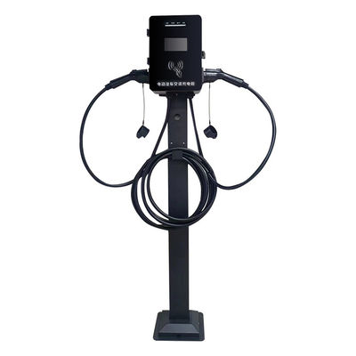 Estación de carga rápida de vehículos eléctricos de doble conector de 14 kW con voltaje de entrada de 200-220v Estándar GB