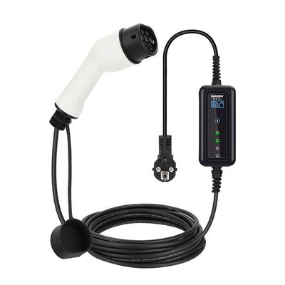 Inicio Tipo 2 32A Estación de carga de EV portátil de 7KW con cable de 5m y salida de 3.5KW
