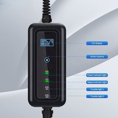 Inicio Tipo 2 32A Estación de carga de EV portátil de 7KW con cable de 5m y salida de 3.5KW