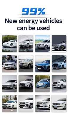 8-32A Cargador de vehículos eléctricos ajustable GBT Tipo1 Tipo2 3.5KW 7KW 11KW 22KW para la portabilidad de vehículos eléctricos