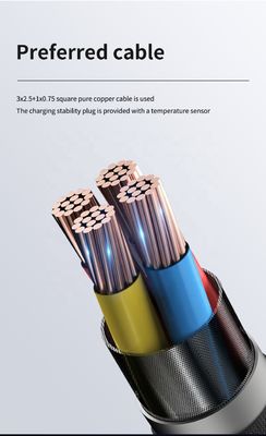 8-32A Cargador de vehículos eléctricos ajustable GBT Tipo1 Tipo2 3.5KW 7KW 11KW 22KW para la portabilidad de vehículos eléctricos